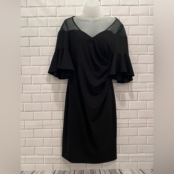 CALVIN KLEIN women short sleeve black formal dress/size 6 - Picture 1 of 9